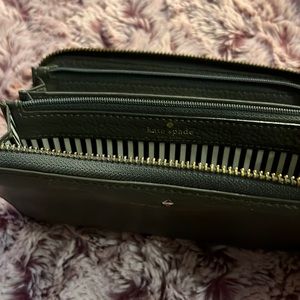 Kate spade leather grey wallet